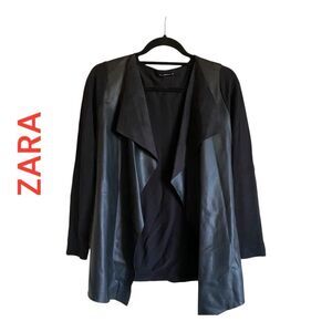 Zara Waterfall cardigan sweater Open Front Cardigan